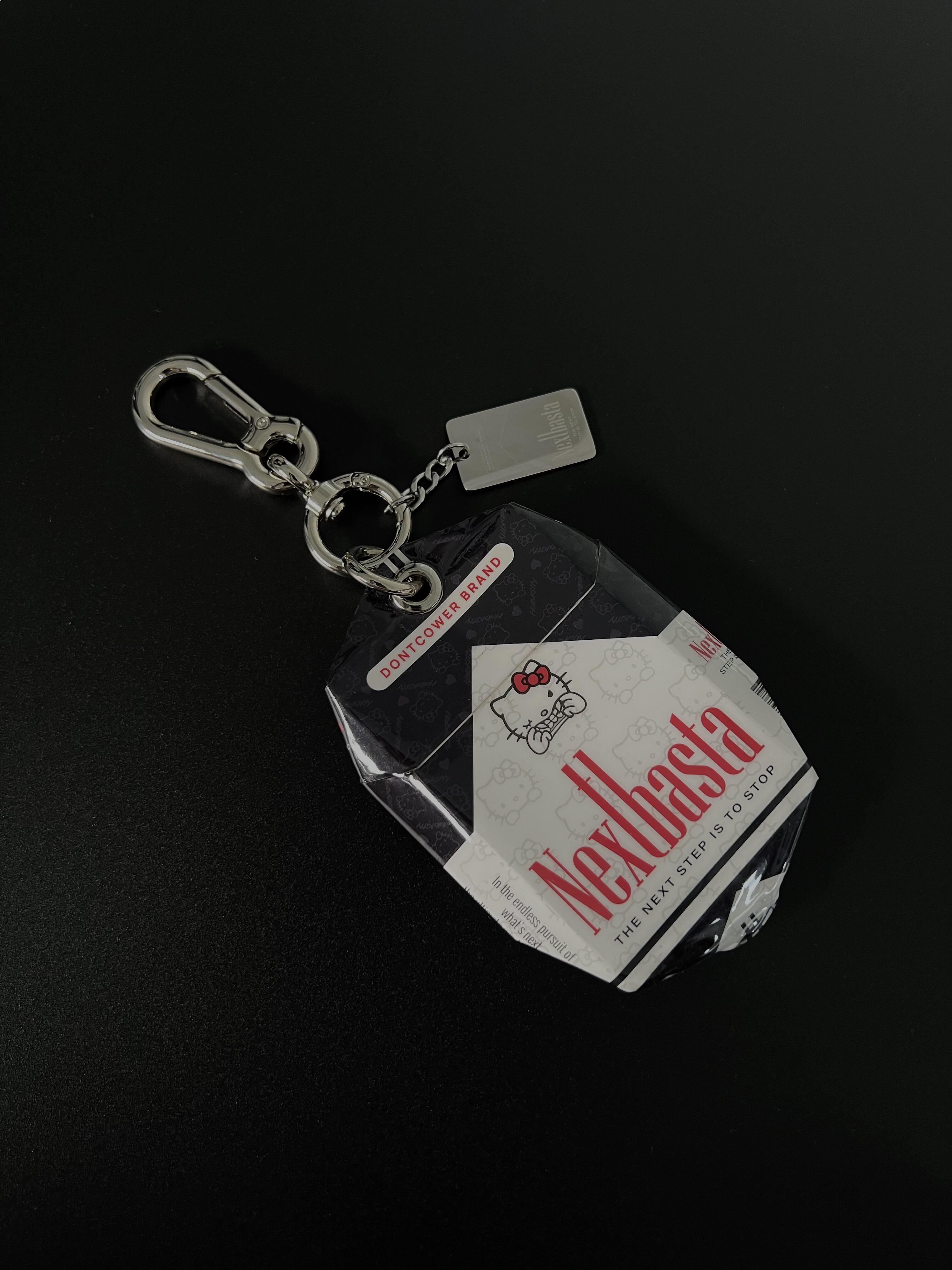 Hello Kitty Creative Handmade Empty Cigarette Pack Pendant Necklace Accessory Bag Charm