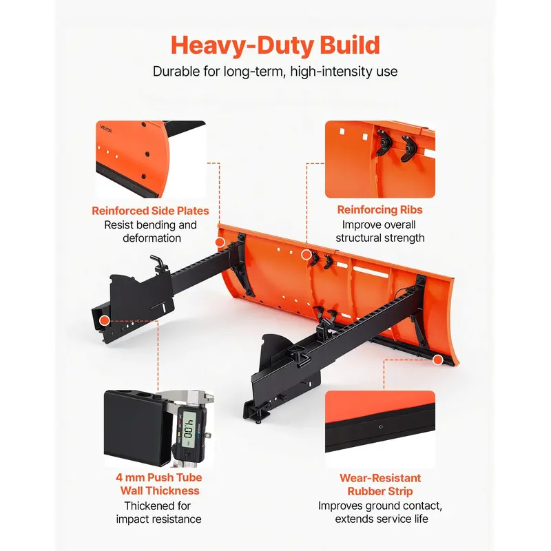 Snow Plow Kit 22-32 in Adjustable Universal Blade