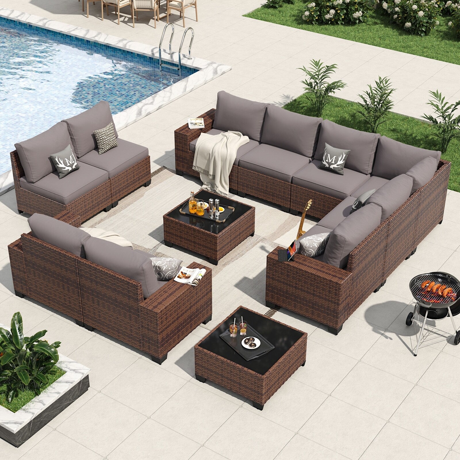 Patio Furniture Set , Outdoor Sectional Sofa Set