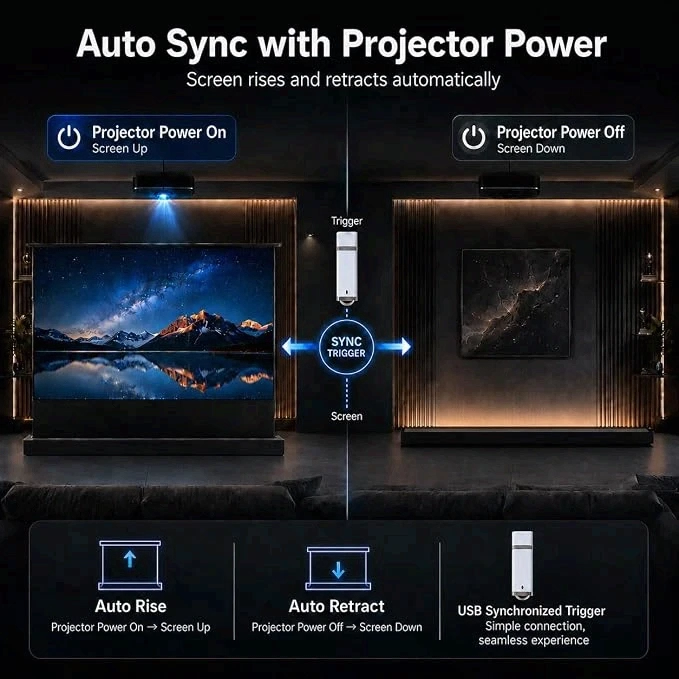 Motorized Projector Screen 🎬 Bring the Cinema Home! ✨
