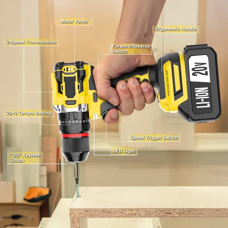 🛠️ Special Offer — 4-in-1 Brushless Cordless Tool Kit with Drill, Rotary Hammer, Grinder & Impact Wrench + 3 × 4.0Ah Batteries 🔋