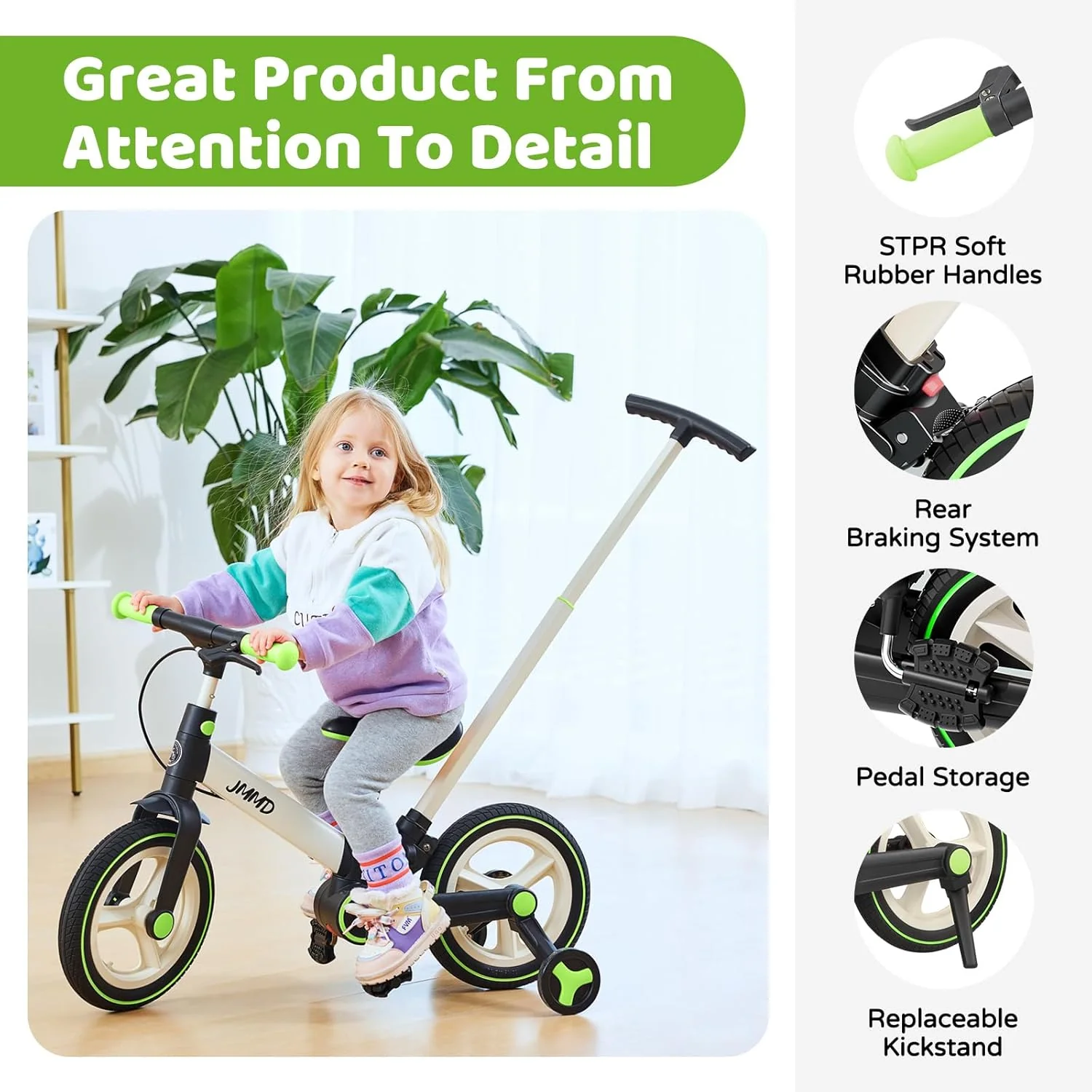 🏭 Factory Promotion – 6-in-1 Toddler Bike & Stroller with Training Wheels 🚲✨