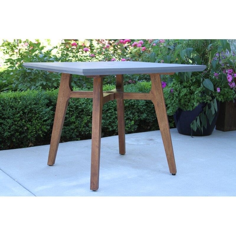 Mankato Square 36'' Long Dining Set with Cushions