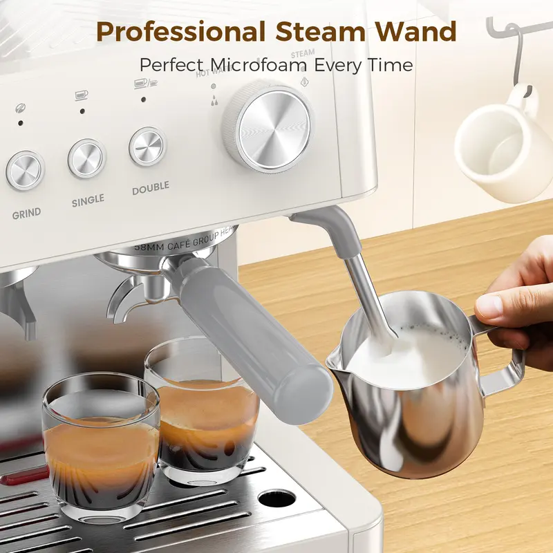 🔥Last Chance Sale🔥58mm Commercial Espresso Machine with Barista Grinder and Milk Frother