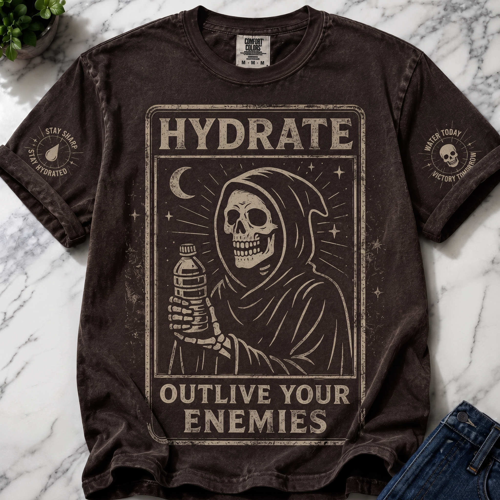 Hydrate to Outlive Your Enemies Funny T-shirt