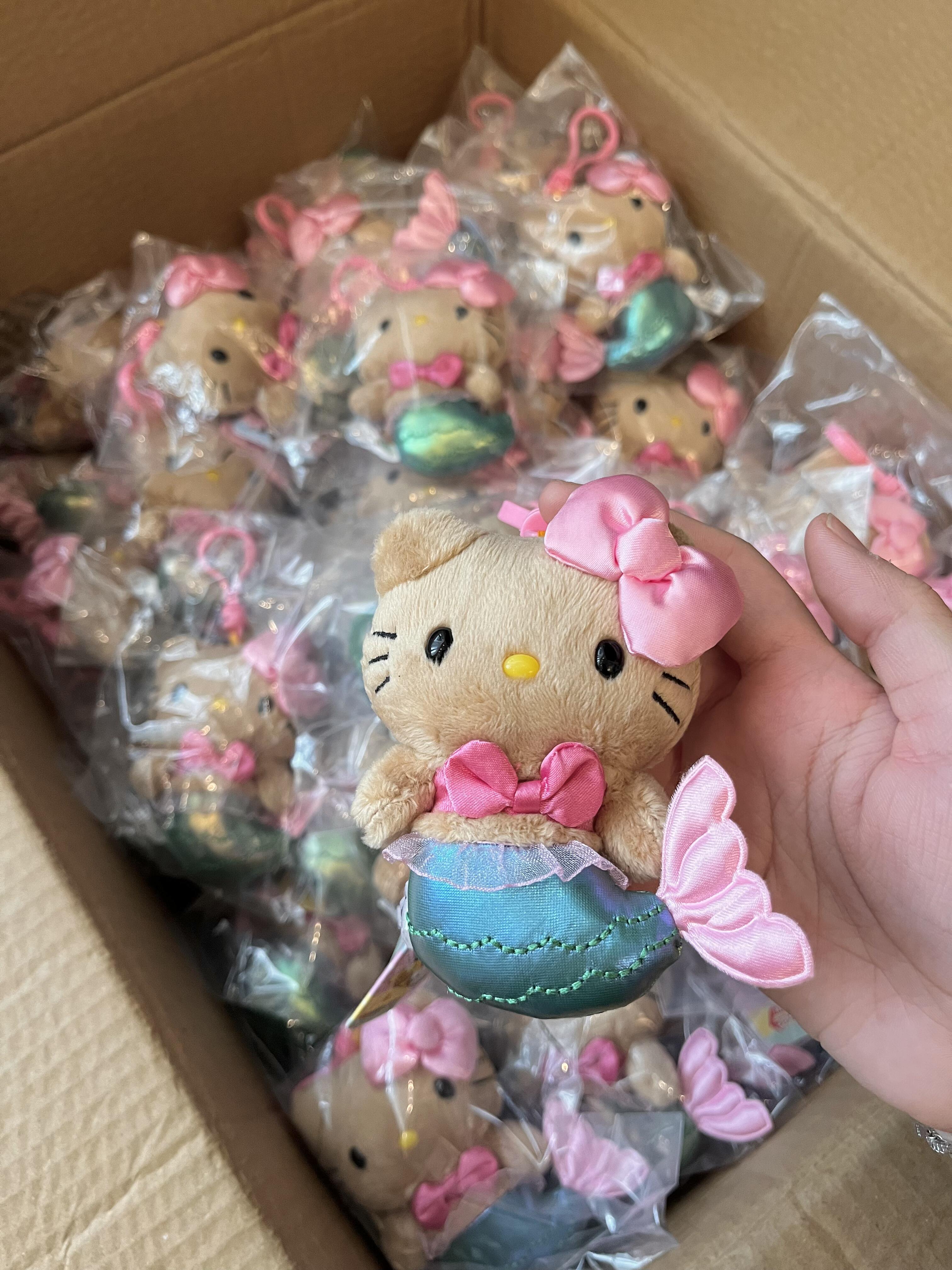 Hellokitty Brown Mermaid Plushie Keychain