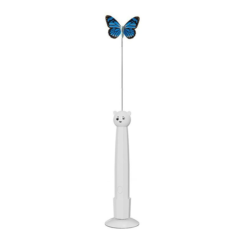 Electric Suction Cup Cat Teaser with Rotating Butterfly