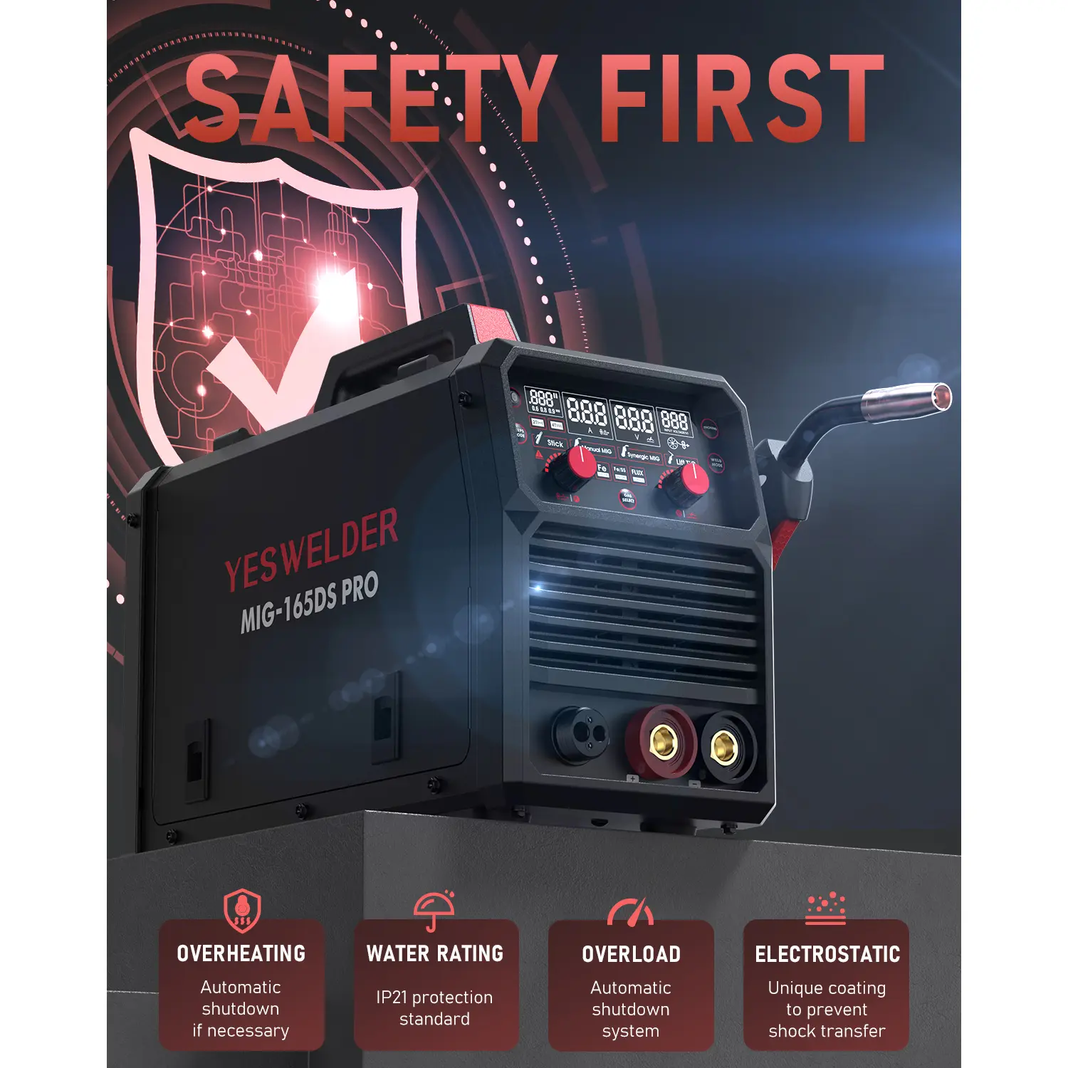 165Amp MIG Welder 4-in-1