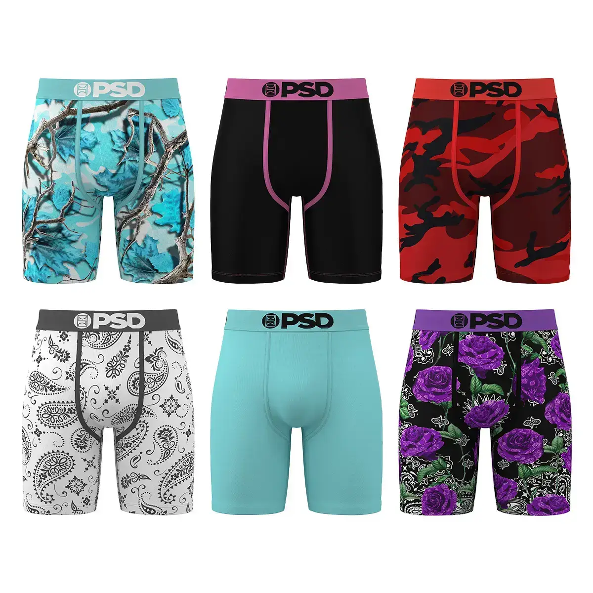 Mens Mystery Boxer Brief 10-Pack Bundle - Standard Length 7 Inch Inseam, Soft, Stretchy, and Breathable Poly Blend Fabric