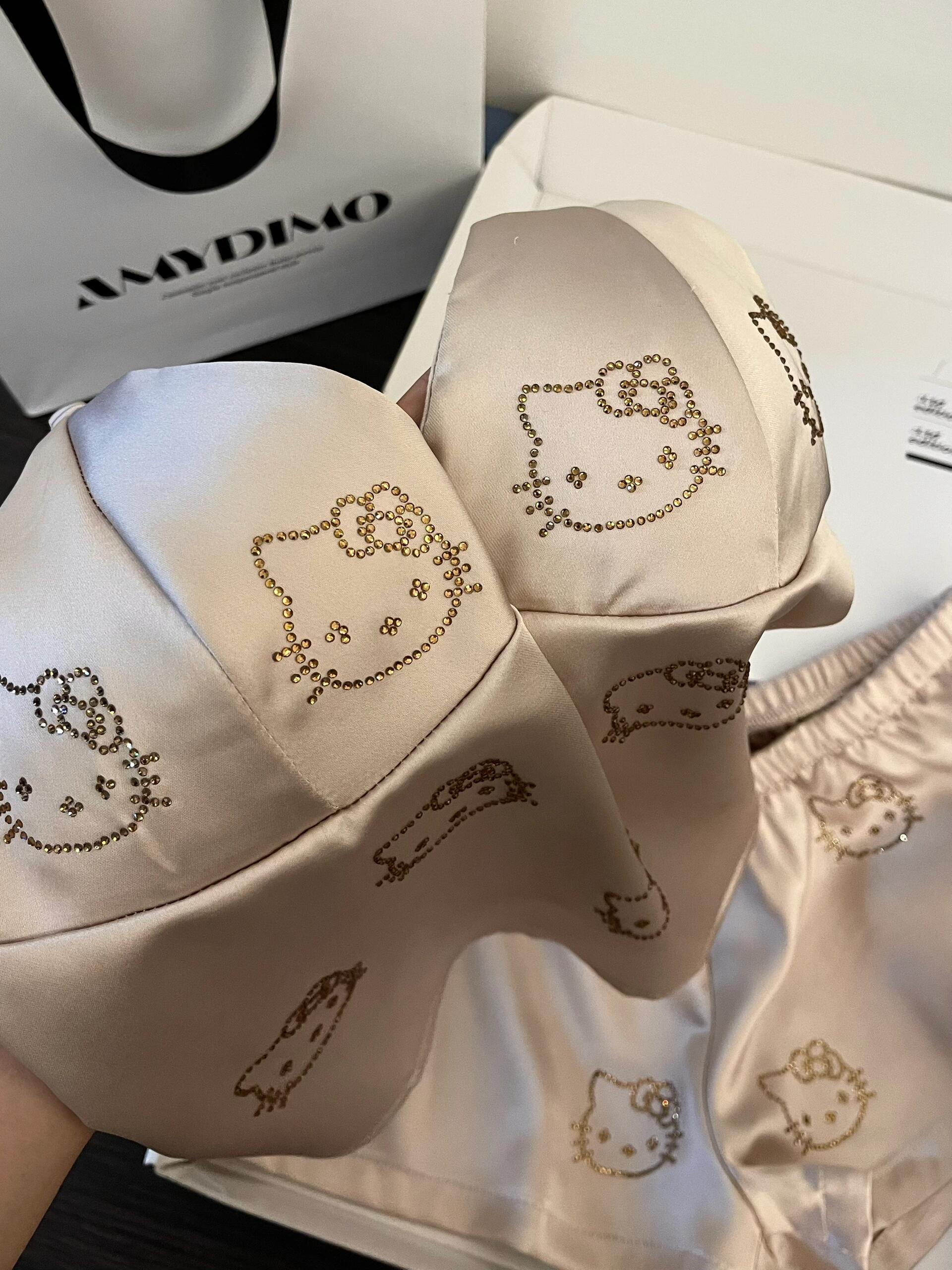 Hellokitty Champagne Satin Pajama Set