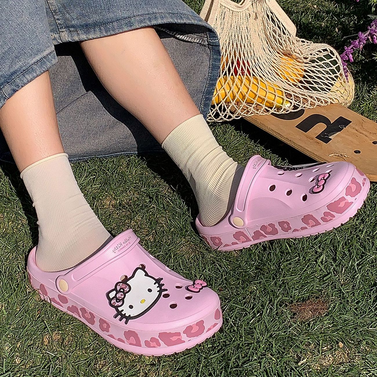Hello Kitty Leopard-print Clogs Sandal Shoes