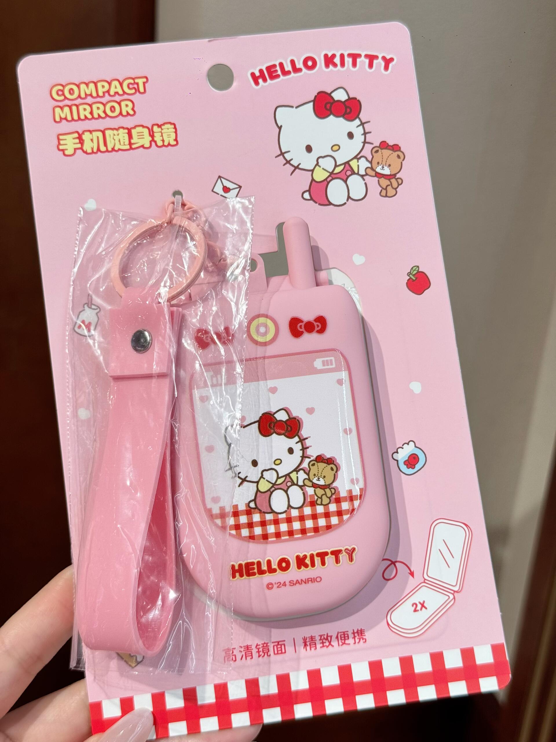 Sanrio Phone Shape Mirror Bag Charm Handbag Decoration for Women Pendant Accessories for Purse Designer Shoulder Bag