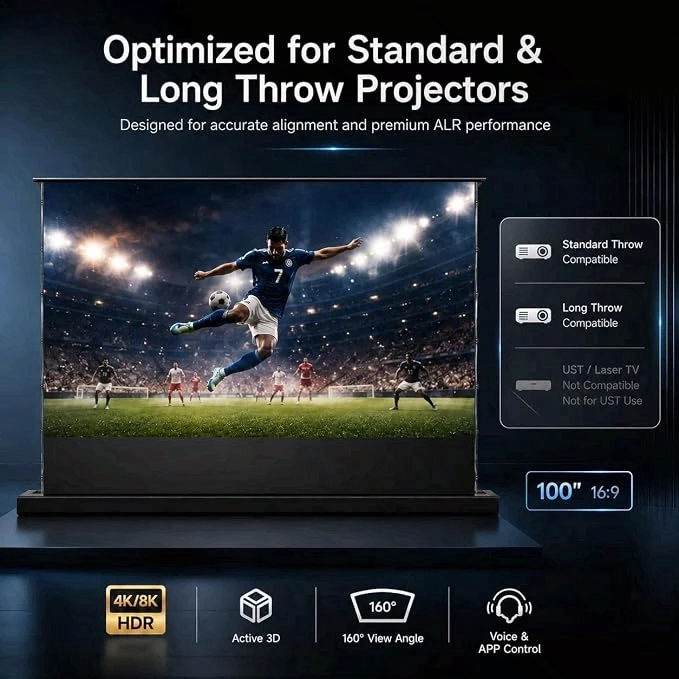 Motorized Projector Screen 🎬 Bring the Cinema Home! ✨