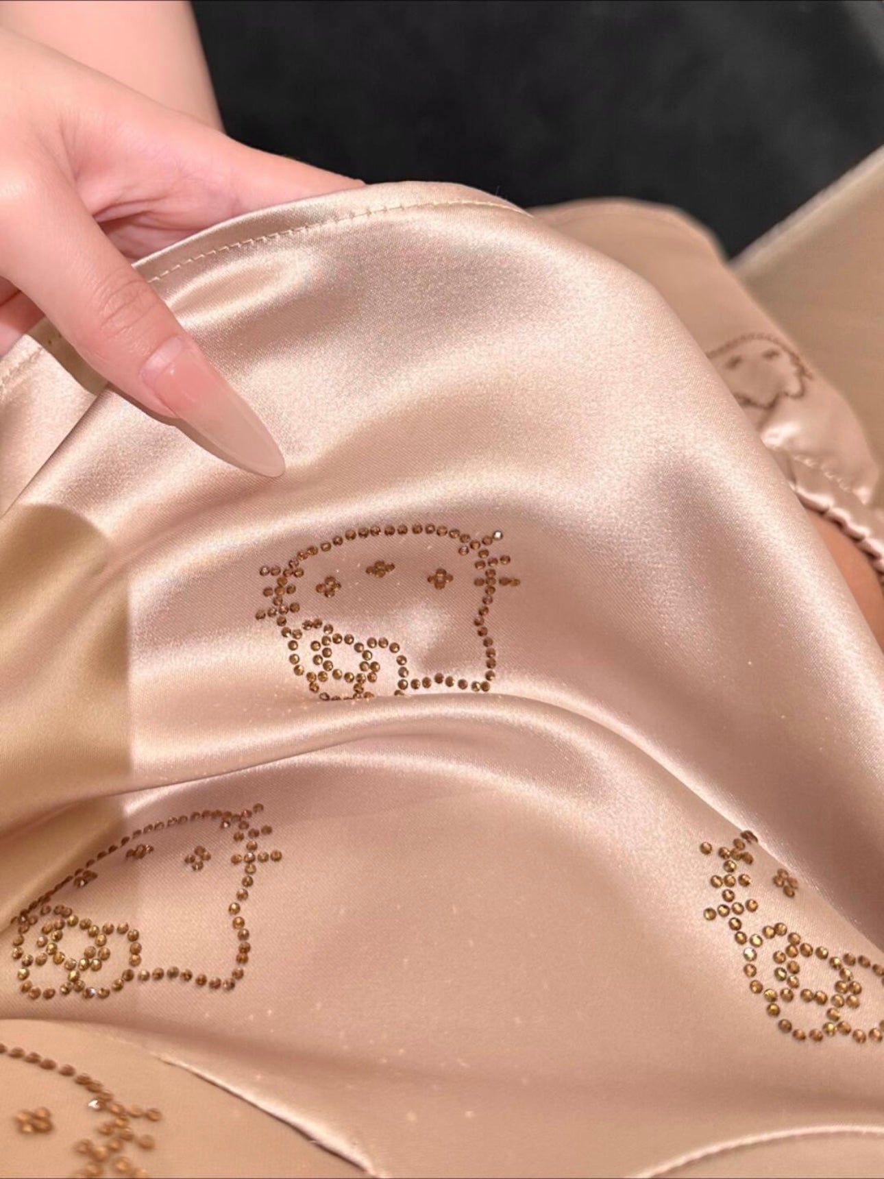 Hellokitty Champagne Satin Pajama Set