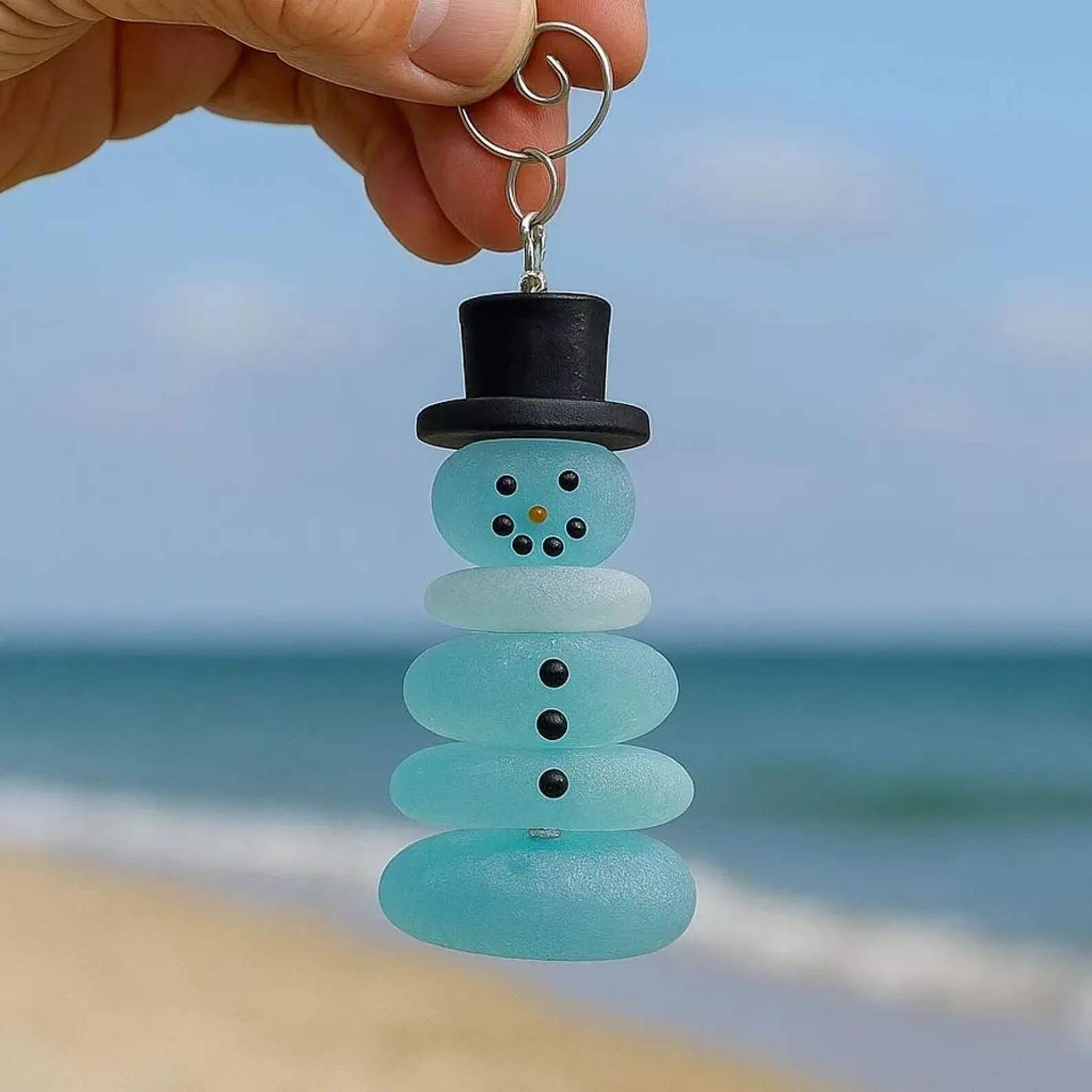 Handmade Sea Glass Christmas Ornament