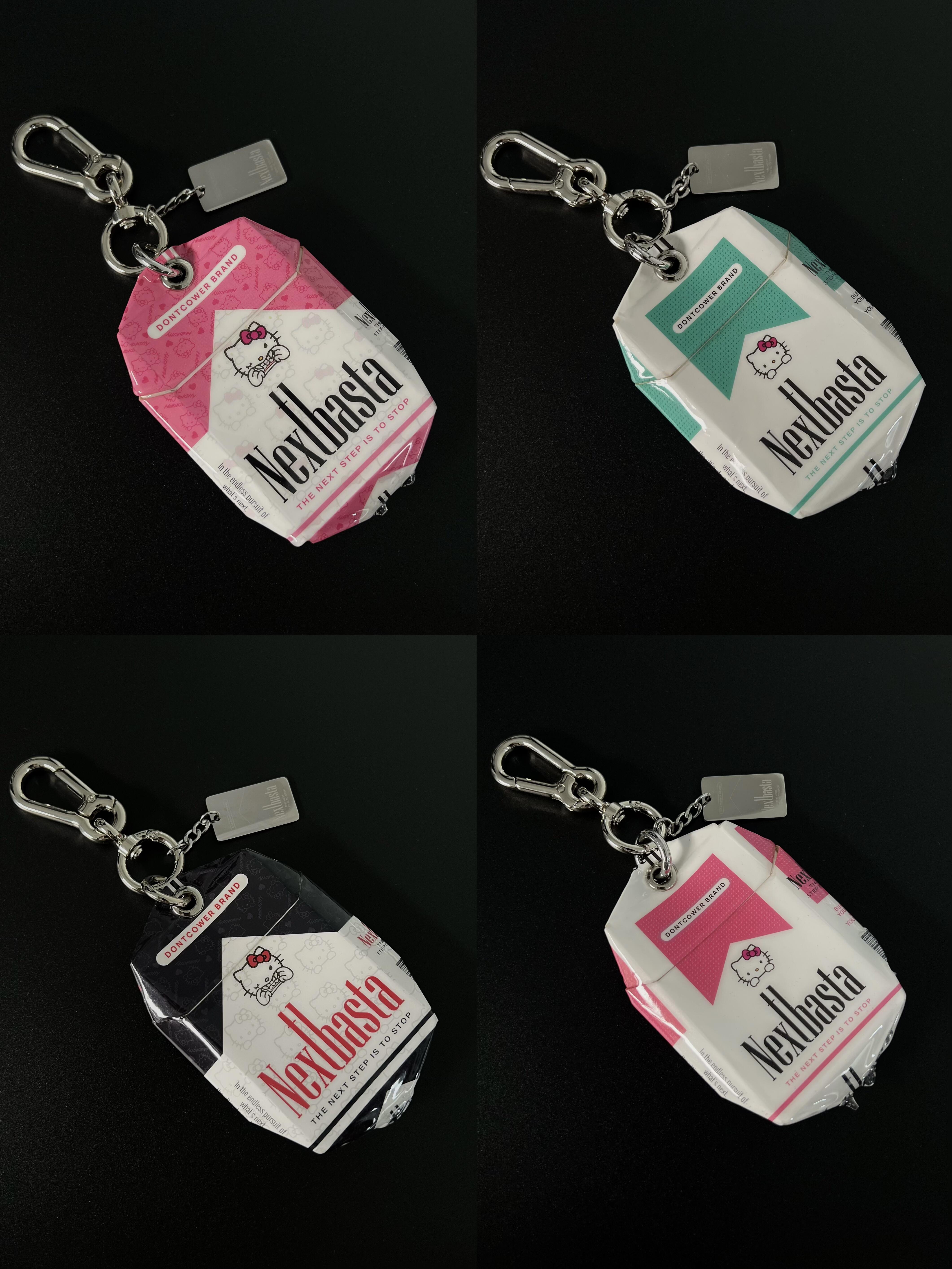 Hello Kitty Creative Handmade Empty Cigarette Pack Pendant Necklace Accessory Bag Charm