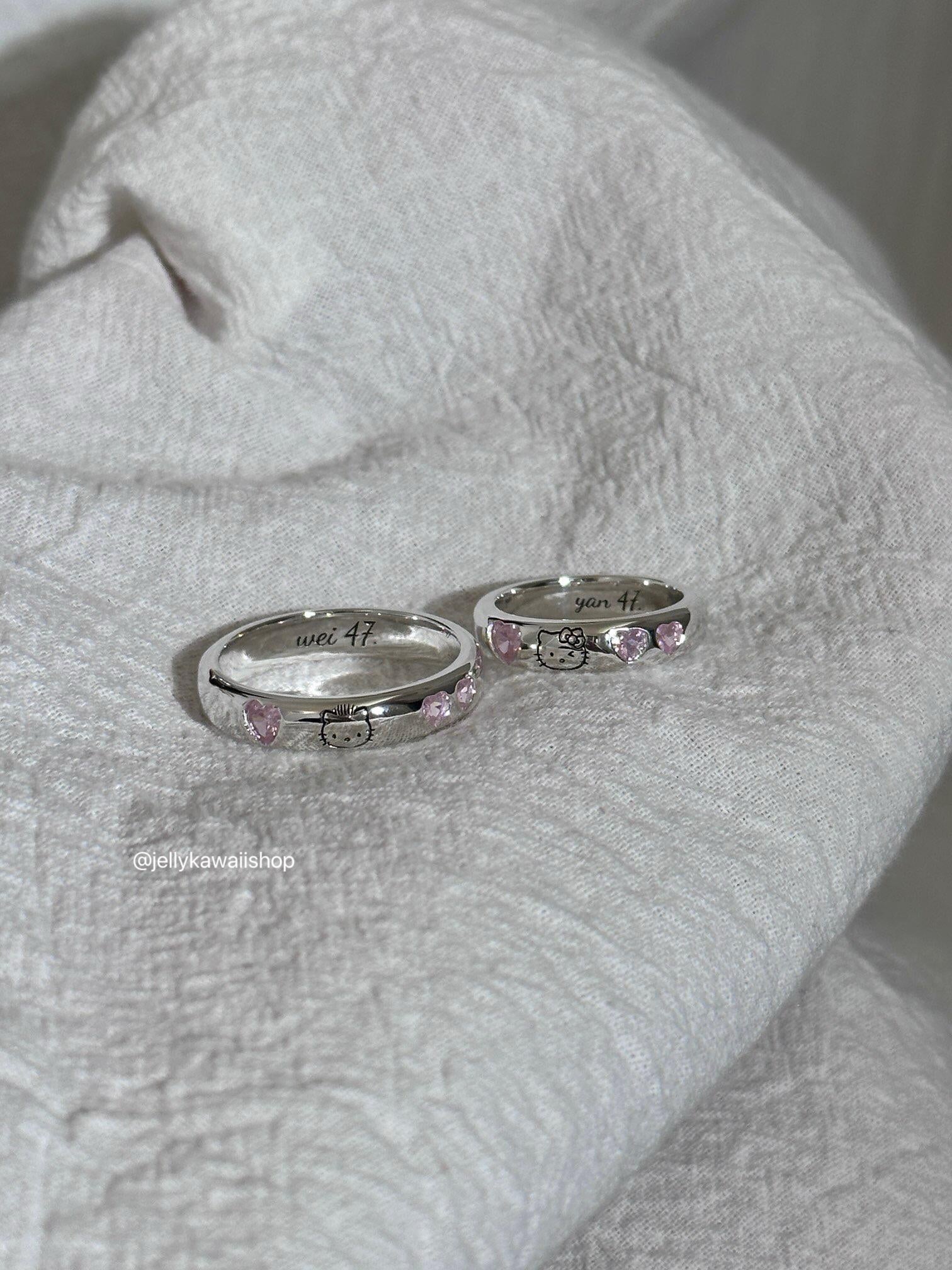 Hello Kitty & Daniel Couple's Adjustable Open Rings