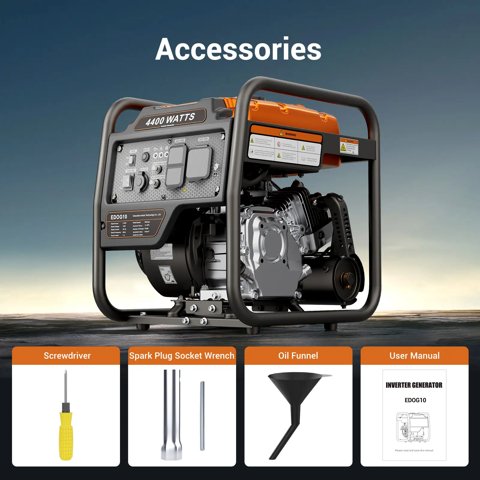 🔥Last Chance Sale🔥4400W Portable Inverter Generator