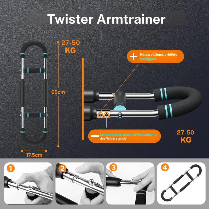 ✨Adjustable weight bar for arm trainers, arm and torso strength training equipment, portable training device for home gyms and fitness✨