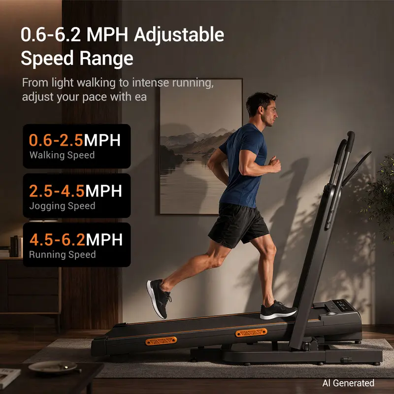 🔥Last Chance Sale🔥Walking Pad Treadmill 30% Incline Foldable
