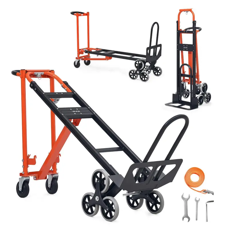 3 In 1 Industrial Stair Climbing Cart, 770 lbs