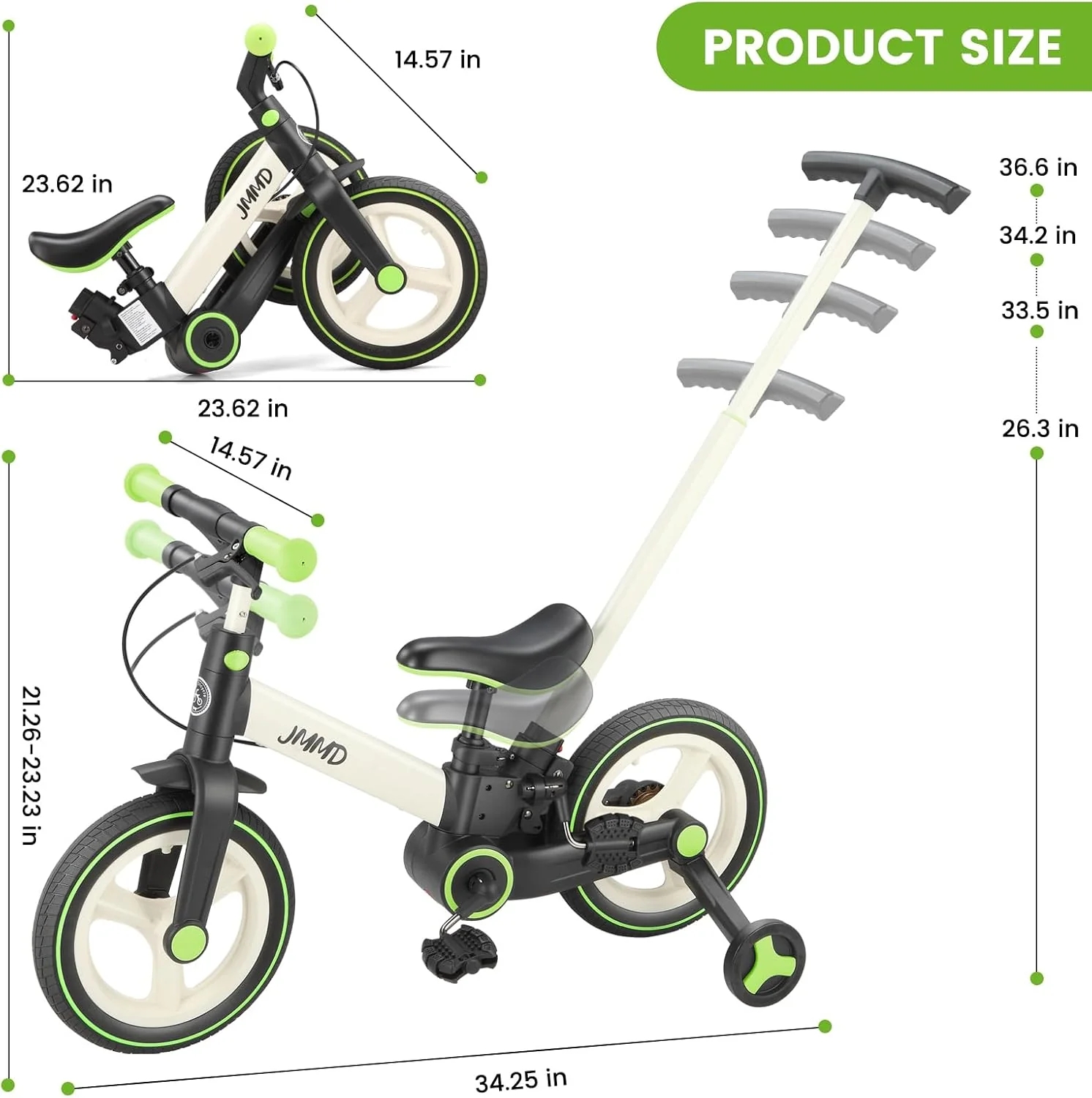 🏭 Factory Promotion – 6-in-1 Toddler Bike & Stroller with Training Wheels 🚲✨