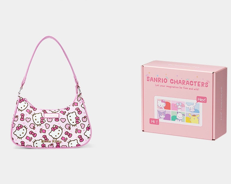Sanrio Hobo Bag Nylon Shoulder Bags Top Handle Purse（gift box packaging）