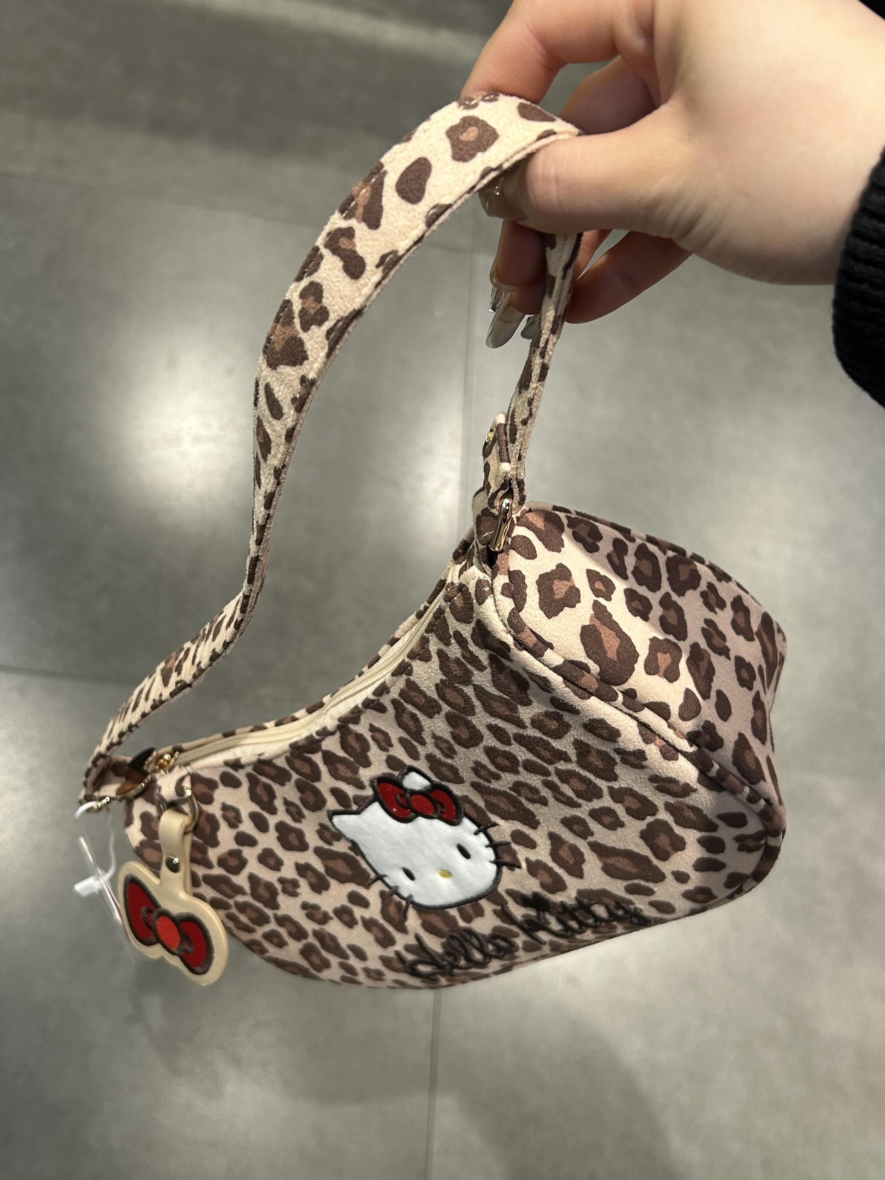 Hellokitty Leopard Print Cute Tote Bags Kawaii Carry on Bag Handbags
