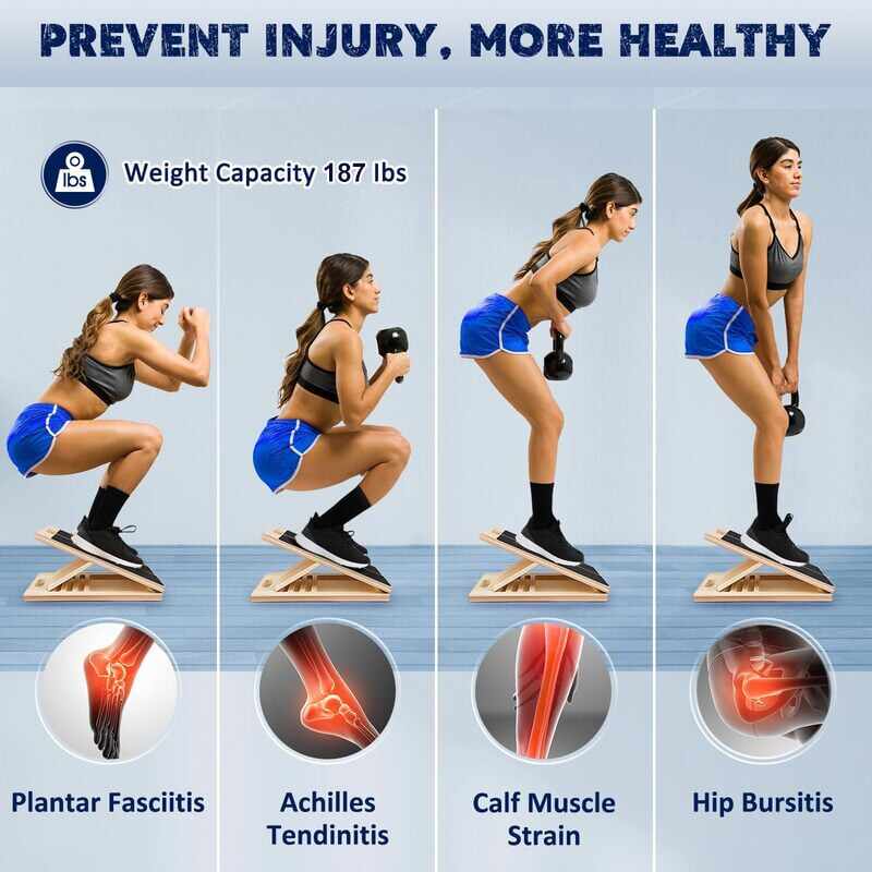 🔥Portable Wooden Slant Board for Calf Stretching