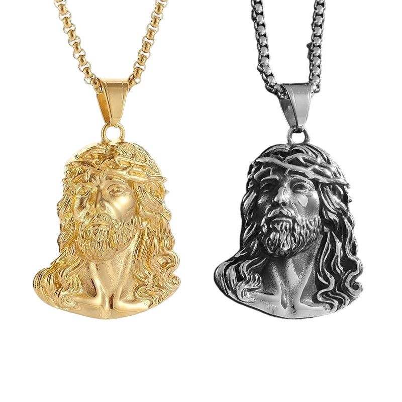 ⏳Limited-time 35% off⏰Jesus Head Pendant Necklace✝️📿