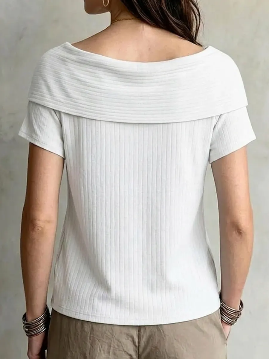 Bow Detail Ribbed Knit Top