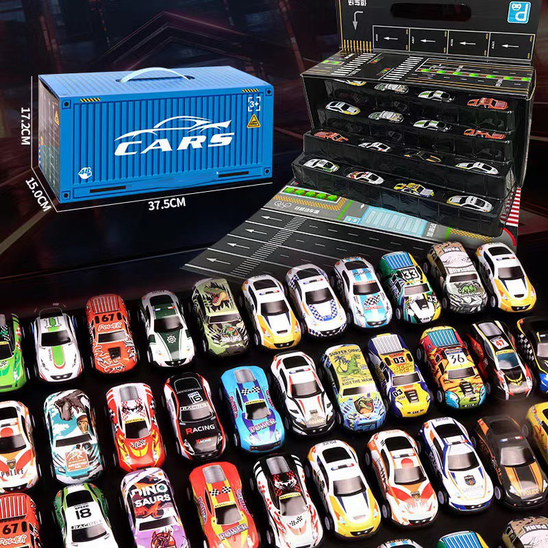 🔈🔈50% OFF! ✨ 48 Mini Cars with Built-in Garage - Interactive Play with Sound Effects and Race Track for Kids 🚗🎪