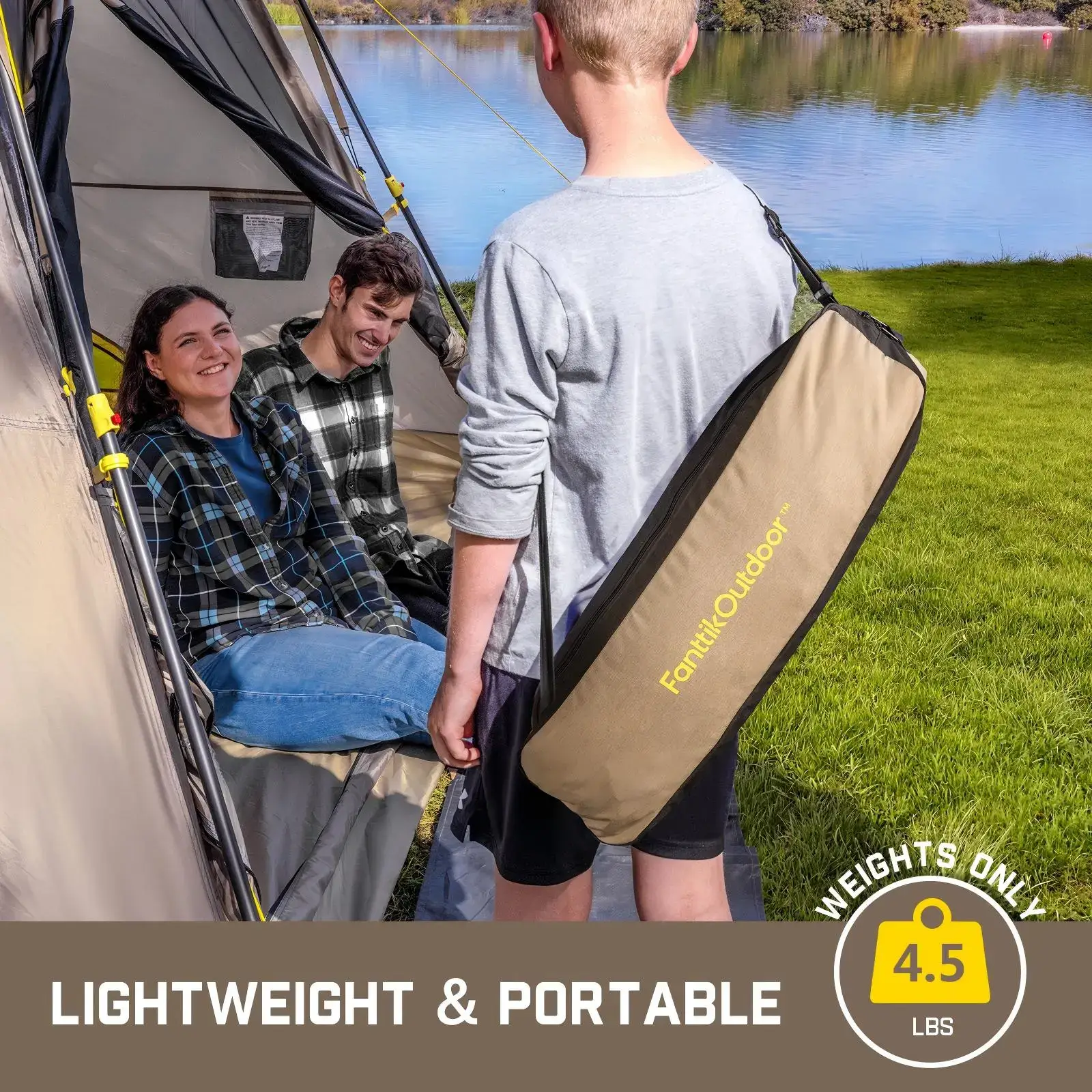 Adjustable Lightweight Foldable Rocking Camping Chair for Patio Lawn Outdoor Relaxation