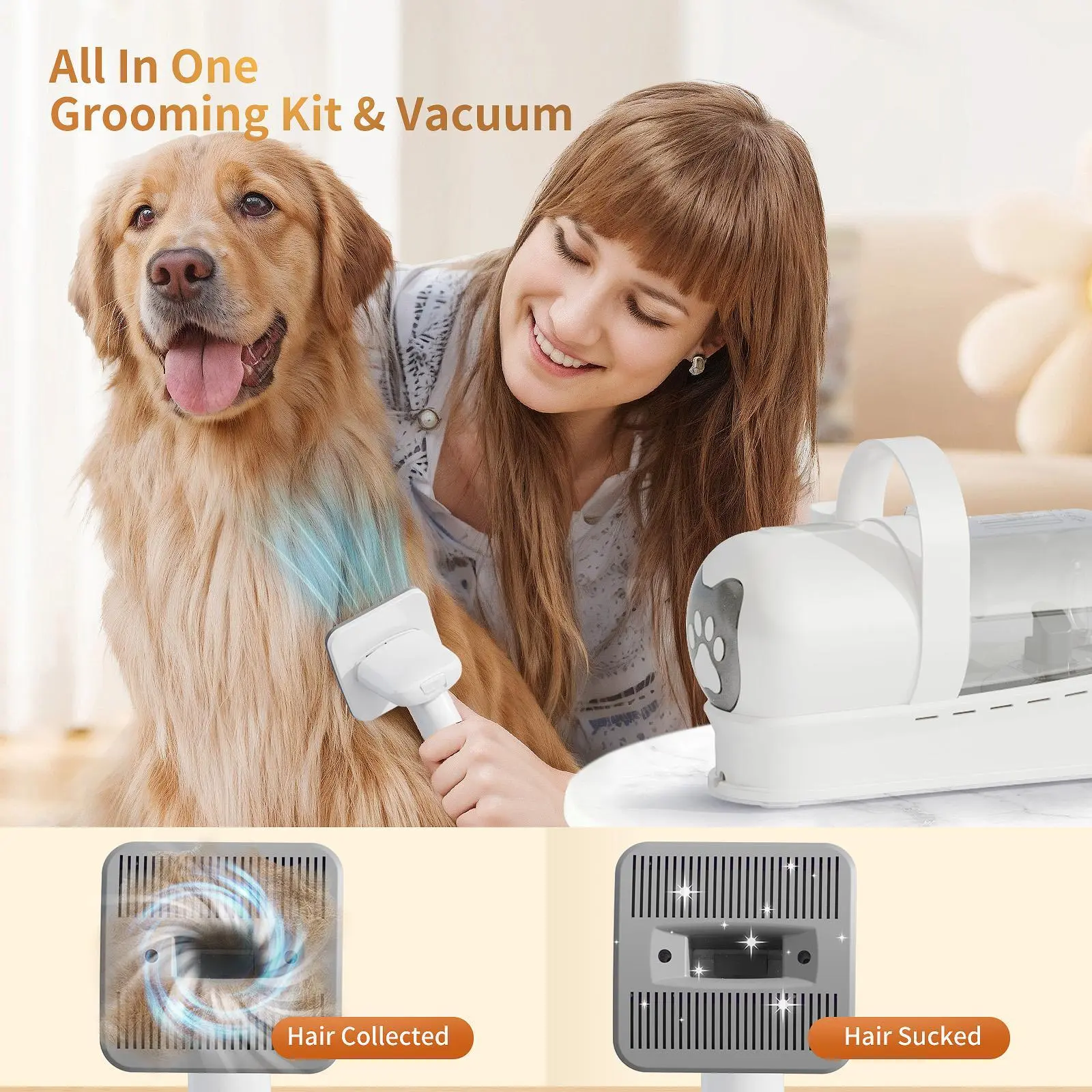 Pet Groomer 7-in-1 Vacuum Clippers for Dogs & Cats