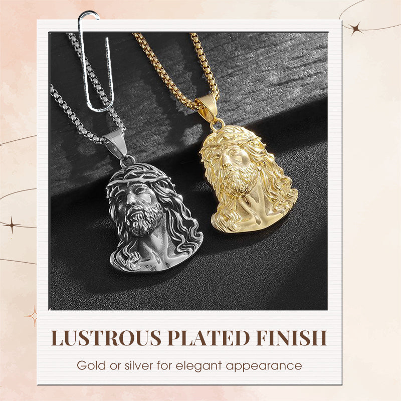 ⏳Limited-time 35% off⏰Jesus Head Pendant Necklace✝️📿