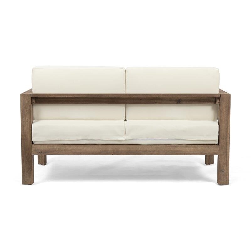 Mabie Solid Wood 4 - Person Seating Group with Cushions