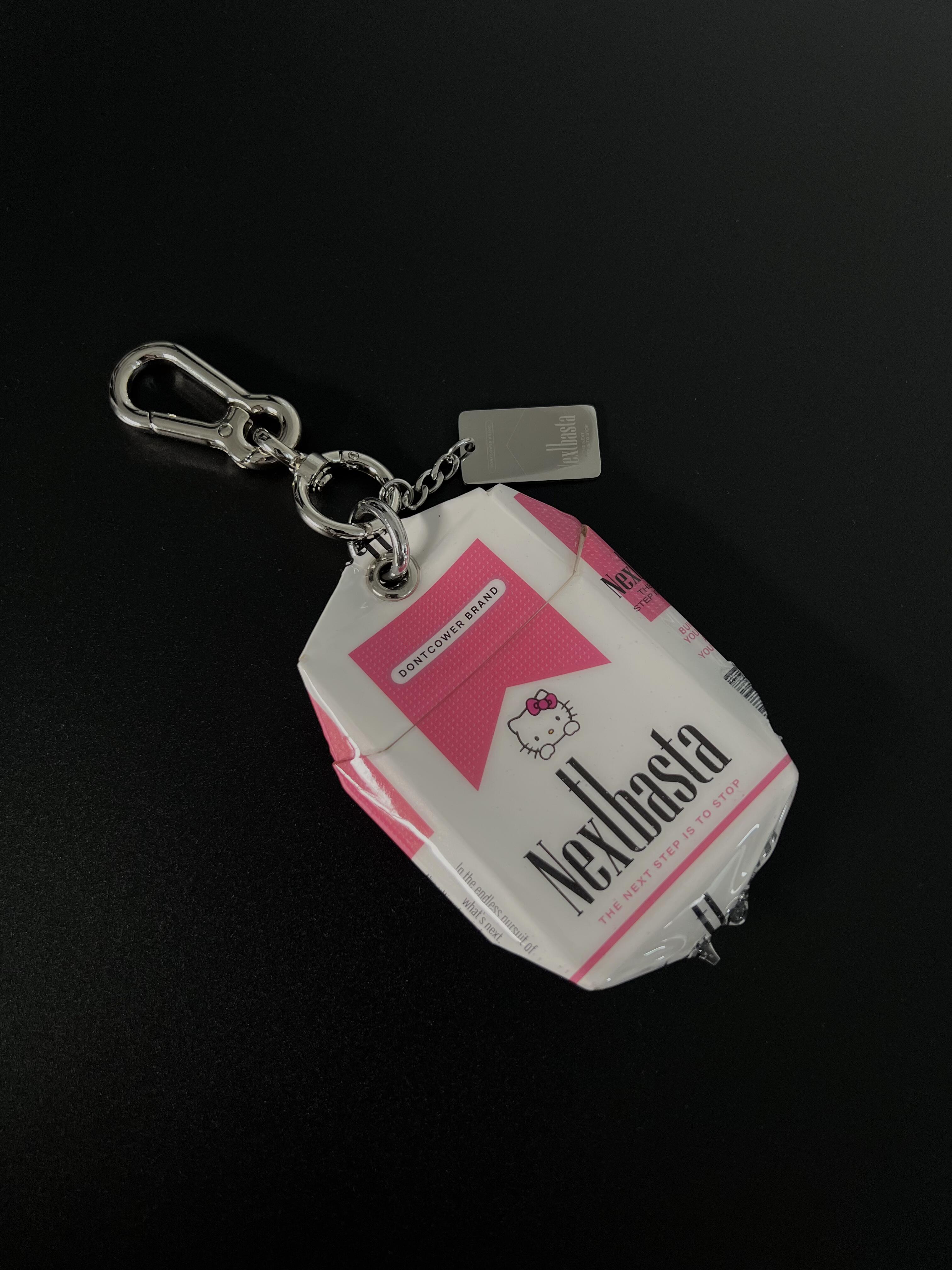 Hello Kitty Creative Handmade Empty Cigarette Pack Pendant Necklace Accessory Bag Charm