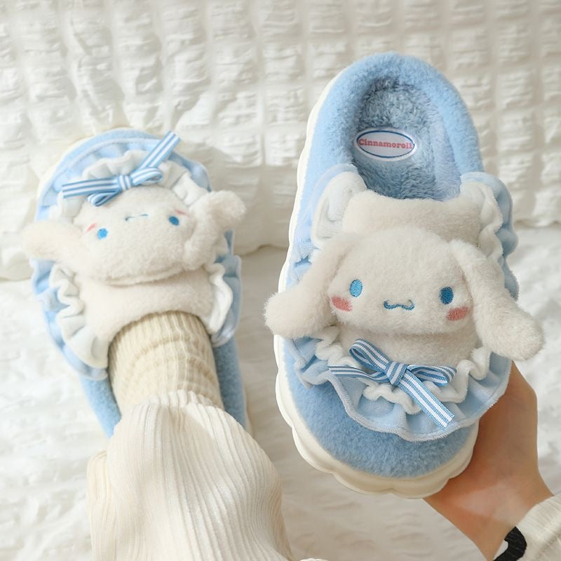 KT Fuzzy Fluffy Slippers Women Kawaii Slippers for Women Fluffy Kawaii House Slippers Cute Slippers