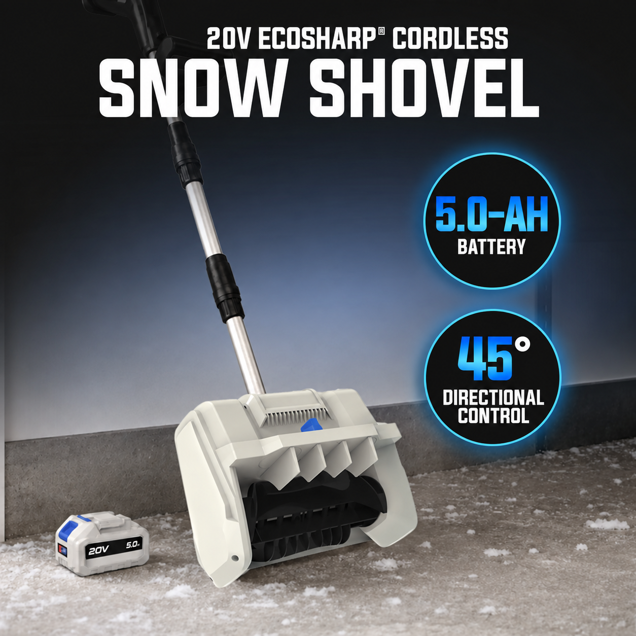 ❄️ Winter Clearance — 20V Cordless Snow Shovel Kit with Battery & Charger ⚡