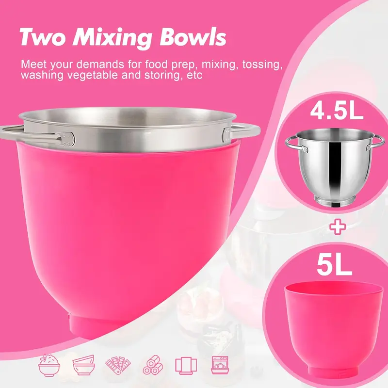 🍰 Special Offer — 10-Speed Stand Mixer with 4.5L & 5L Bowls, Dough Hook, Whisk & Beater 🧁
