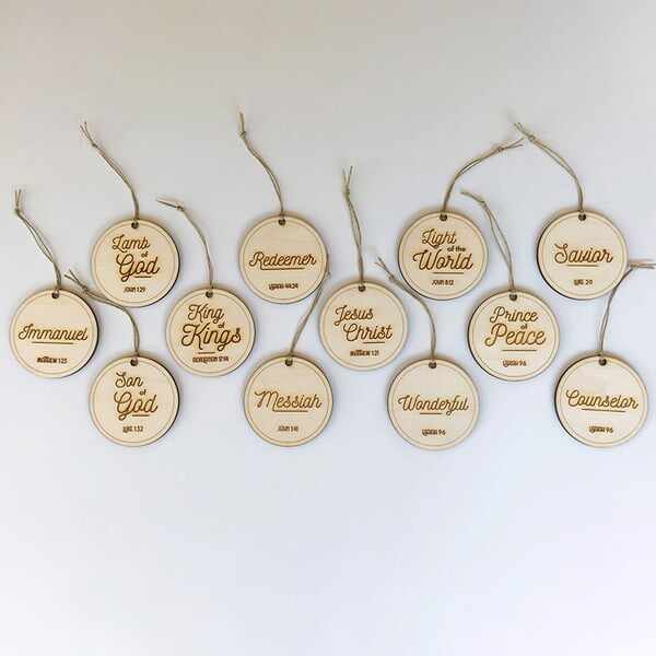 Names Of Jesus Ornaments (25 Pcs) - Final Clearance – While Quantities Last