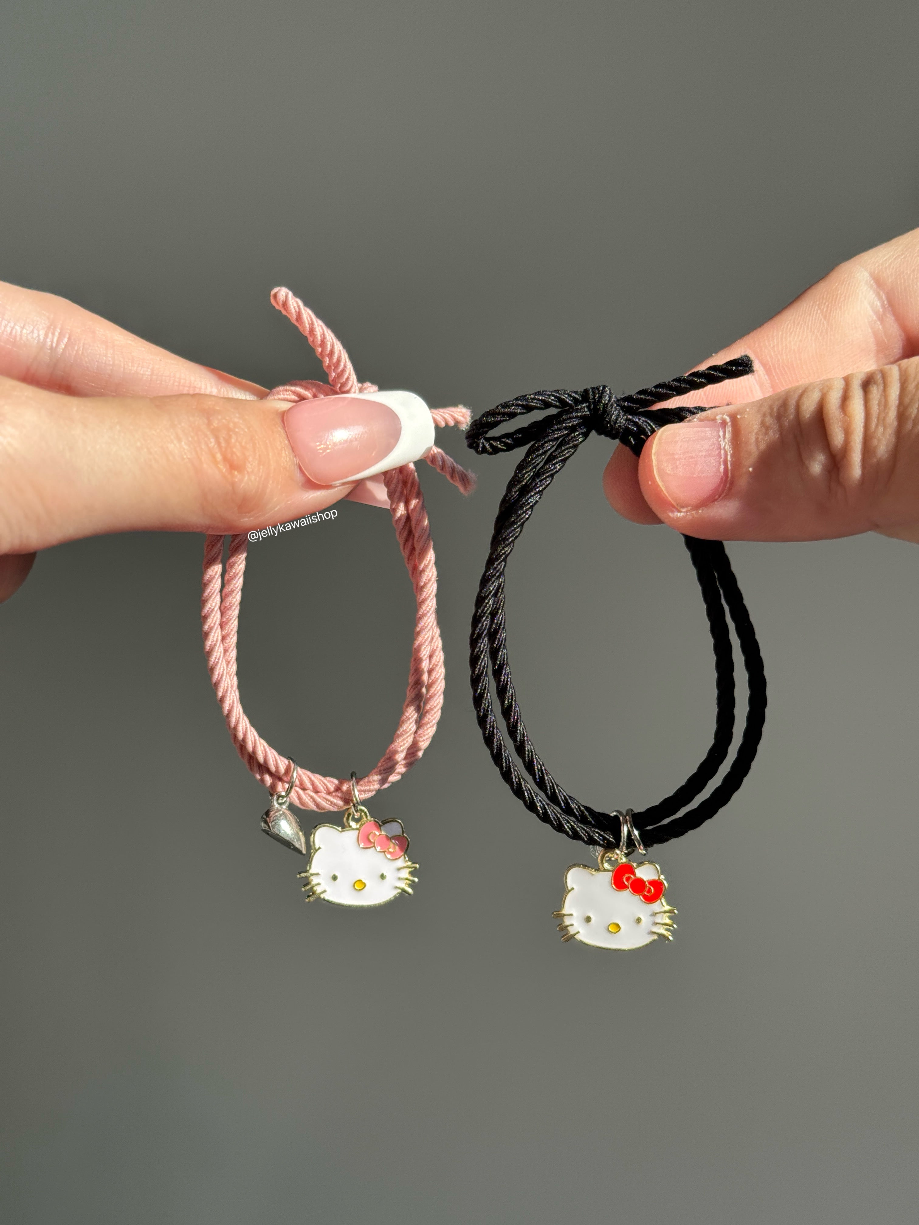 Hellokitty 2 Pcs Magnetic Couples Bracelets Adjustable Bracelets
