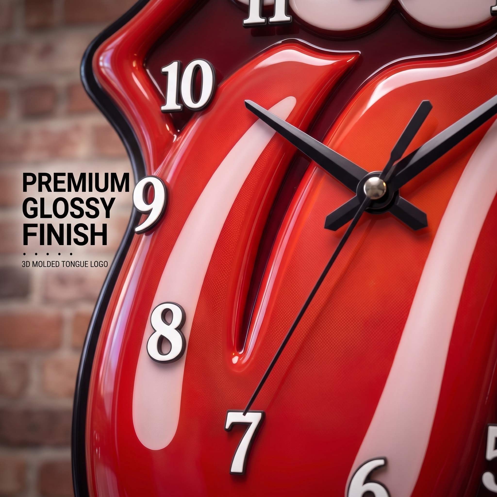 🎸 Tongue & Lips Wall Clock