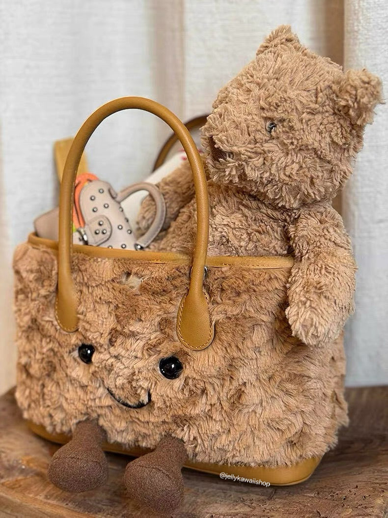Girly Plush Fluffy Bag Handbags Tote Bag