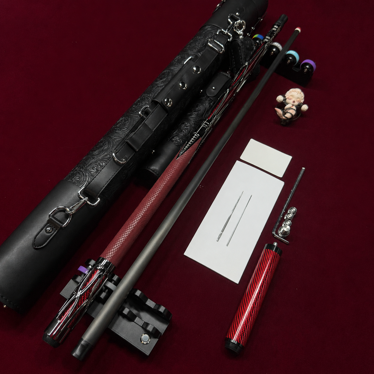 🔥 Pro Carbon Fiber Pool Cue Set – Luxury Metal Billiard Stick with Adjustable Weight & Free Accessories