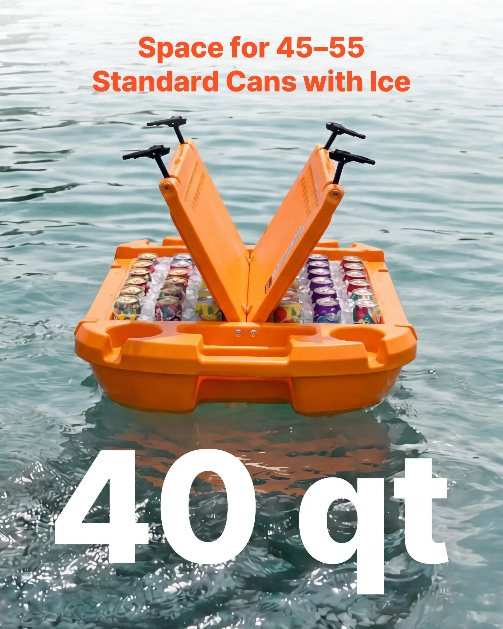 🔥 Summer Deal | 40QT Floating Cooler with Dry Storage & Tow Rope