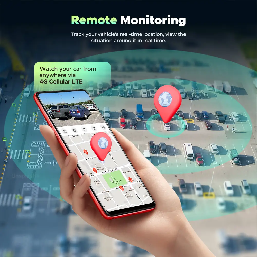 LAMTTO DC22 4G LTE OBD‑II Car Security Camera, 24/7 Live View GPS Tracking, Cloud Loop Recording with 7‑Day Free Trial