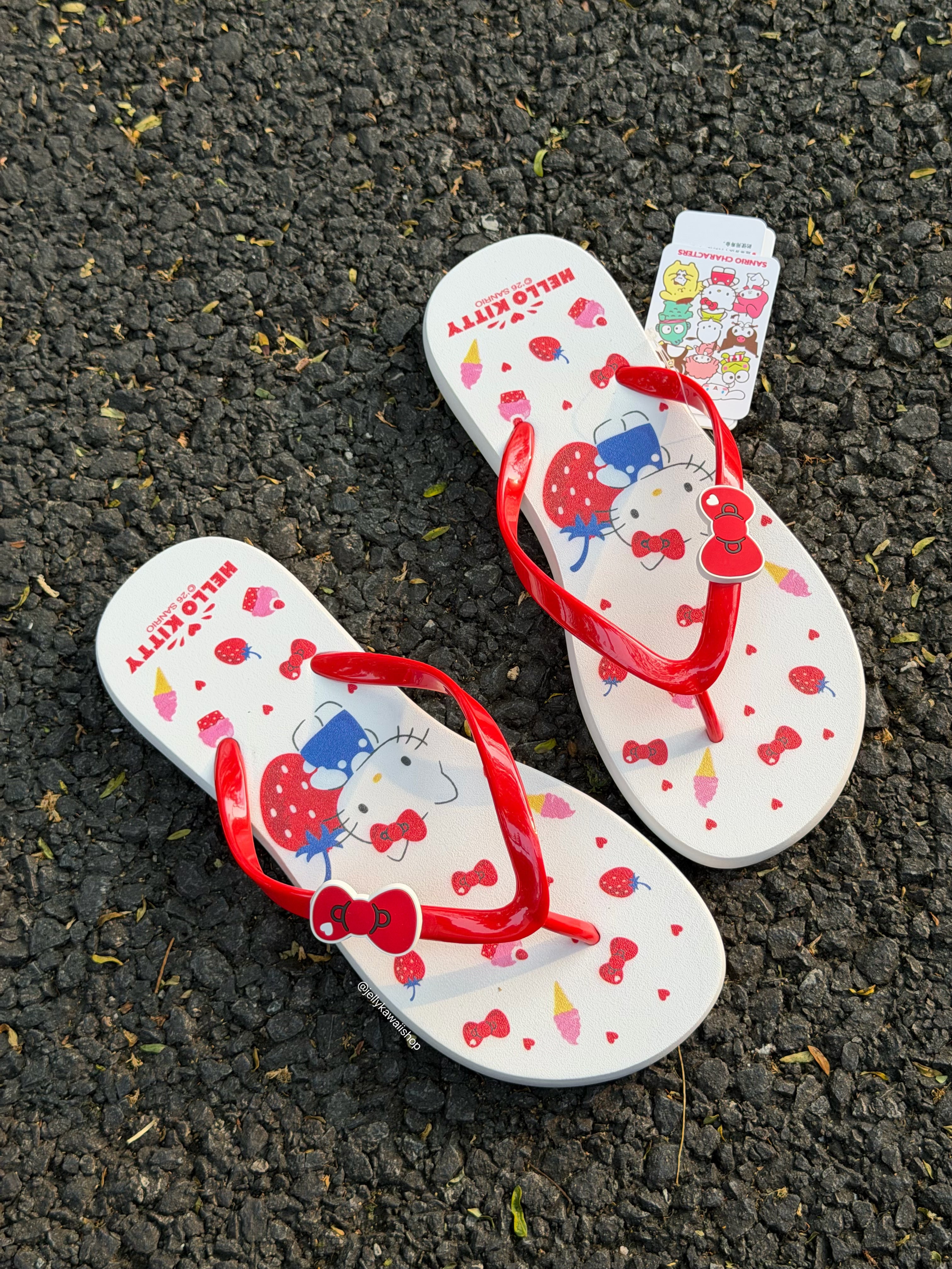 Hellokitty PVC Casual Slim Flip Flop Sandals Shower Shoes