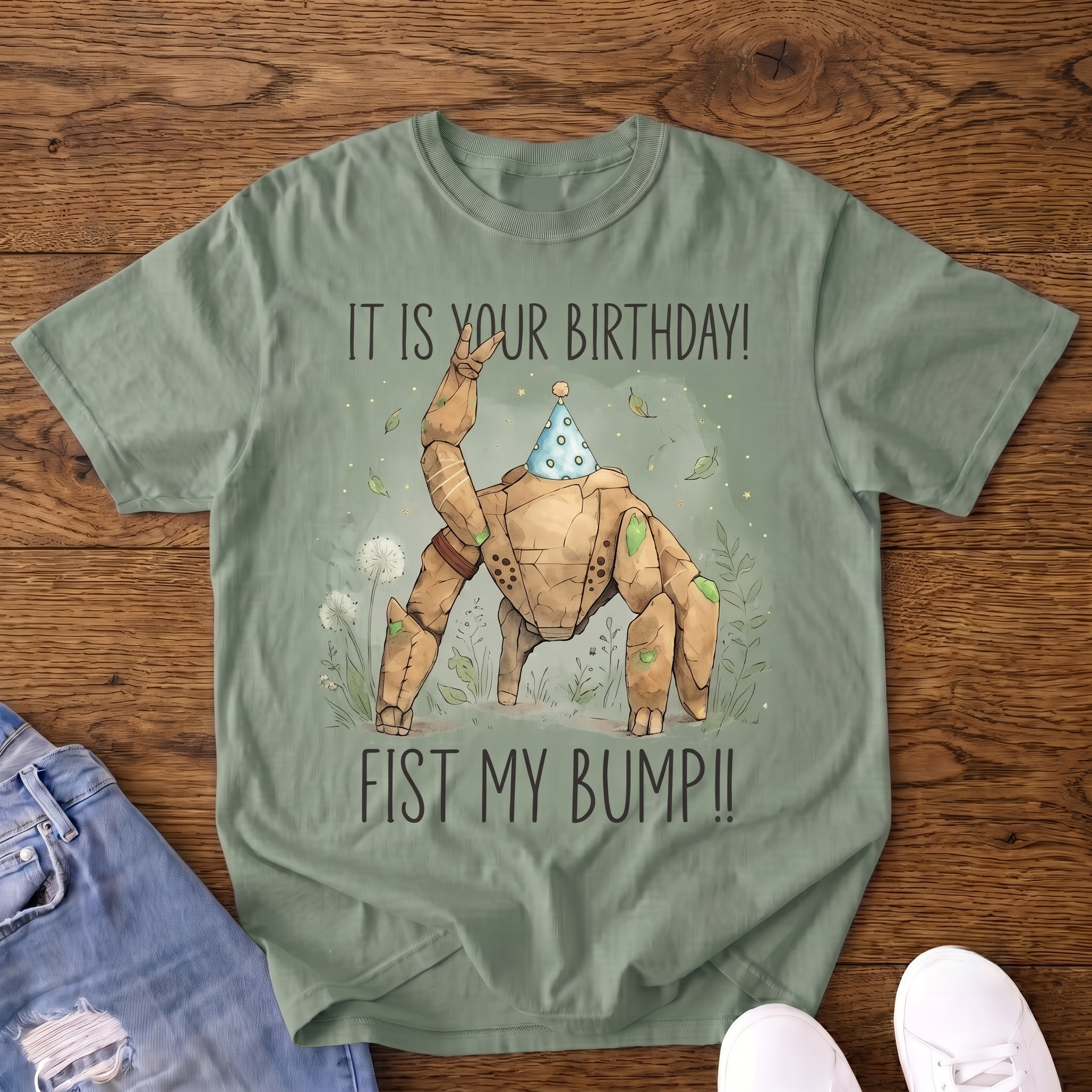 Rocky Inspired Birthday Fist Bump Golem VintageT-shirt