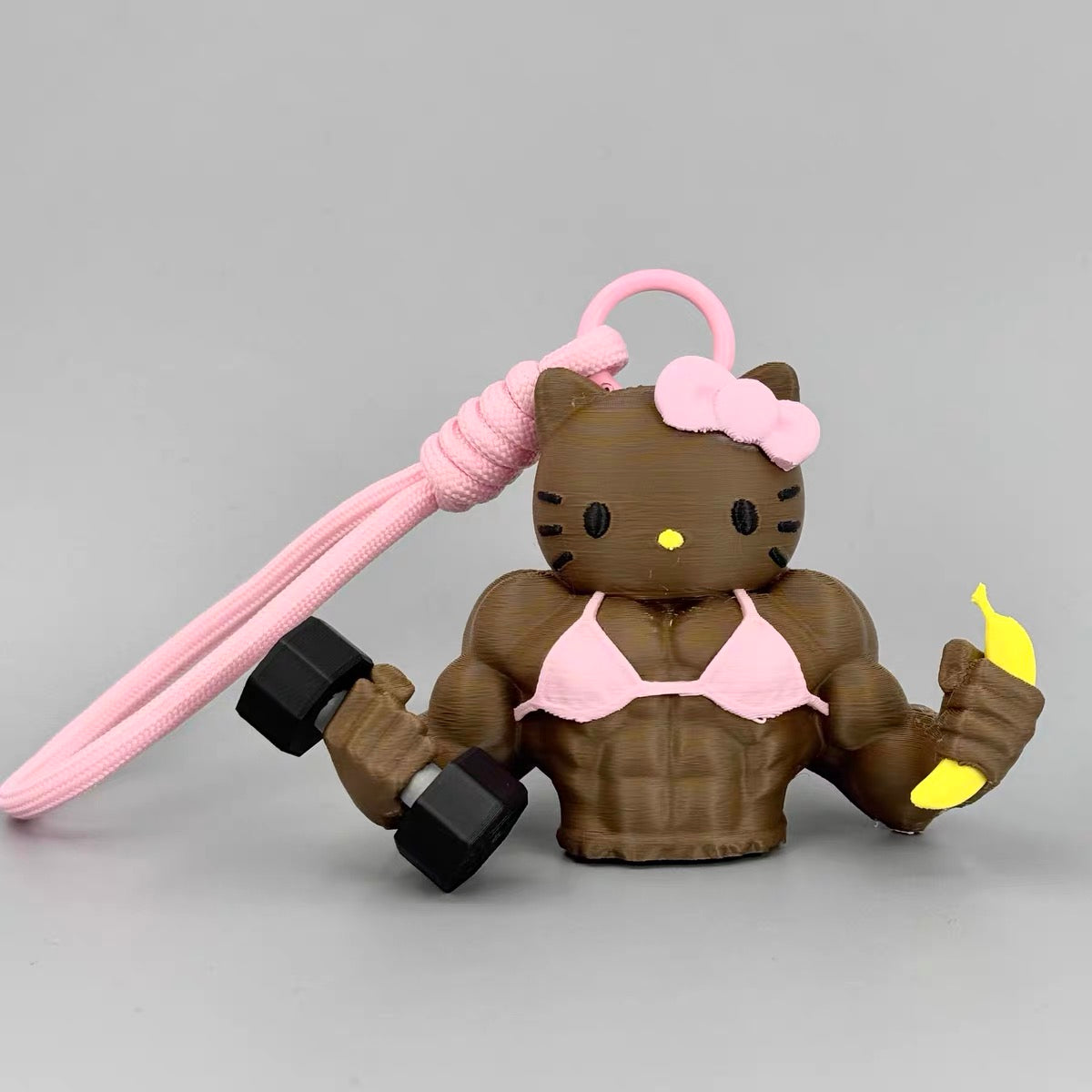 Hellokitty Muscle Fitness 3D Printed Bag Charm